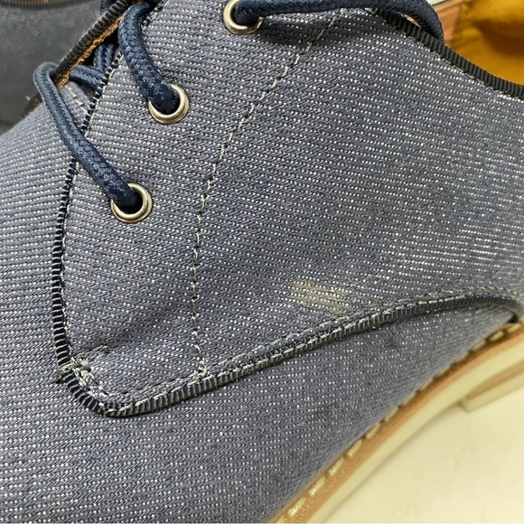 Florsheim Highland Plain Toe Canvas Oxford Navy - Picture 3 of 8